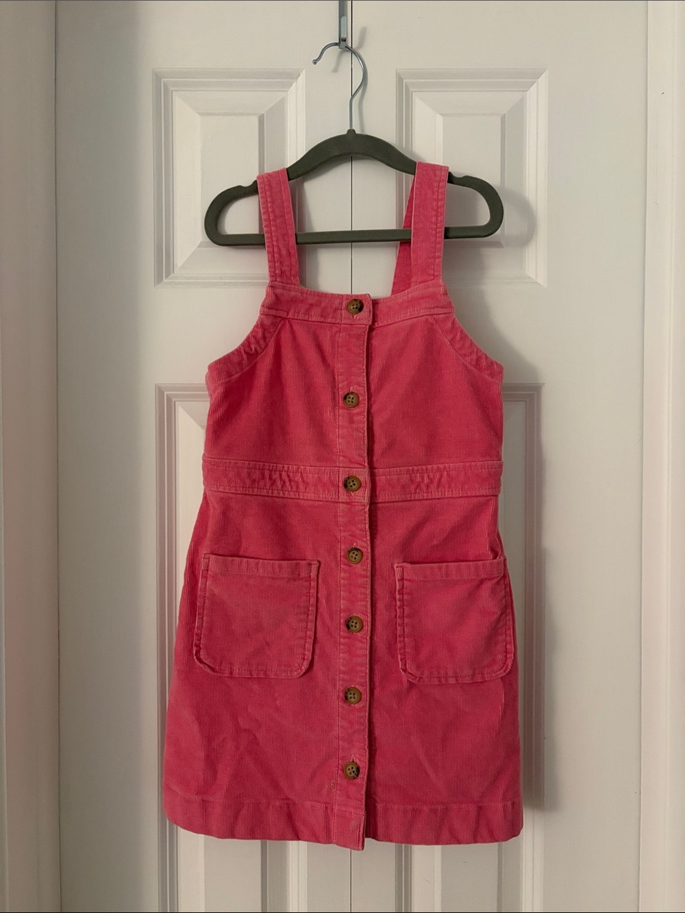 Crewcuts Girls Size 6 Pink Corduroy Button-Front Dress